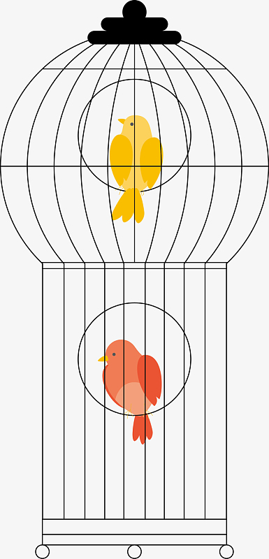 鸟笼和花仙鹤鸟笼