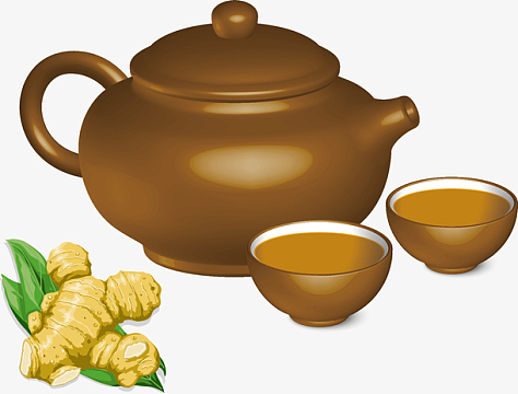 手绘卡通茶壶设计素材