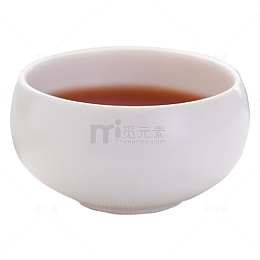 白色茶杯里泡好的沙棘茶