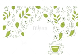 手绘风秋季养生茶