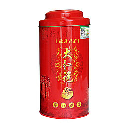 大红袍红色茶叶铁罐