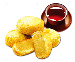 中华美食黄金酥皮月饼
