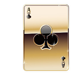 黄色梅花扑克牌