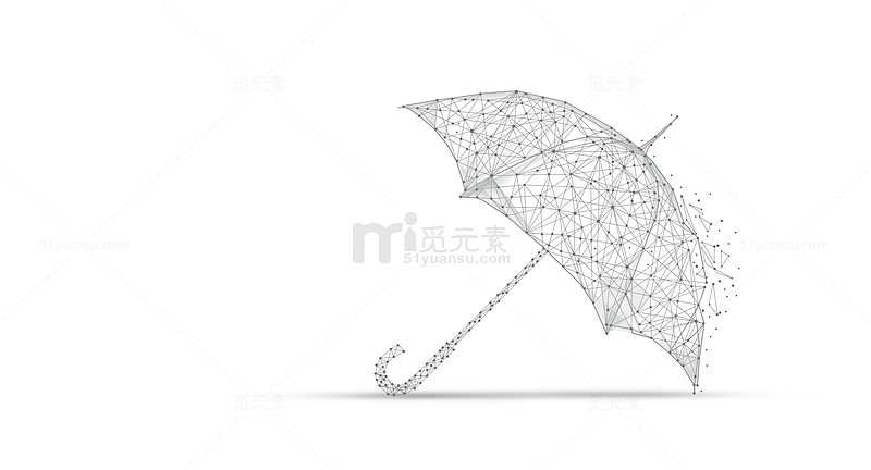 雨伞高科技点线面线条