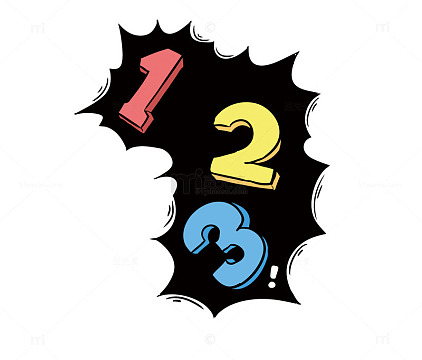 矢量卡通数字123