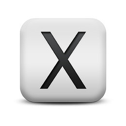 磨砂白广场图标字母数字信XX字