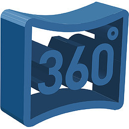 灰色立体全景360元素