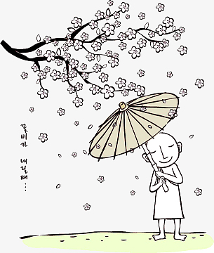 梅花树下意境简笔画