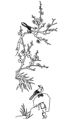 喜上枝头梅花简笔画