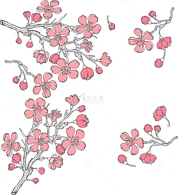 春天粉色花瓣漂浮素材
