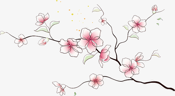 可爱粉嫩的梅花简笔画