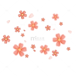 樱花花瓣浪漫素材