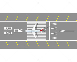 手绘飞机跑道