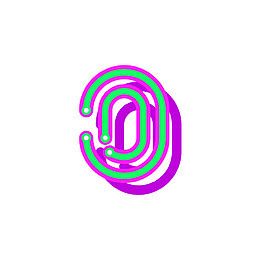 绿色荧光数字0
