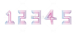 卡通手绘数字12345