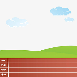 手绘矢量跑道