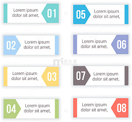 矢量手绘数字标签