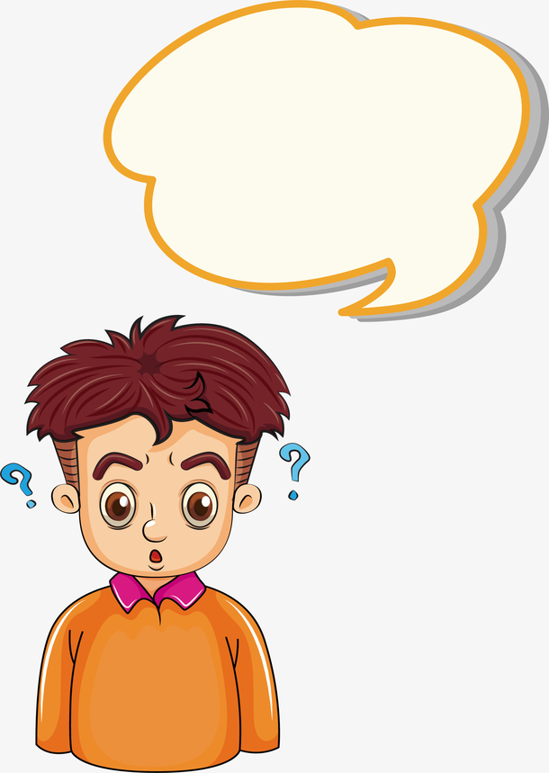 充满疑惑的卡通小人