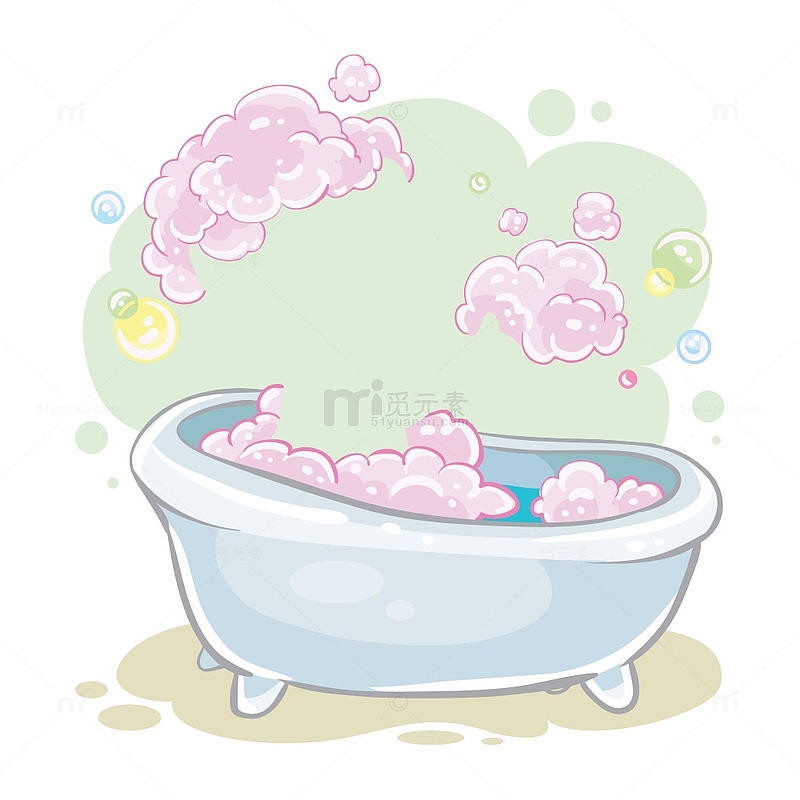 粉色沐浴泡沫