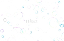 透明海底泡泡漂浮素材psd源文件