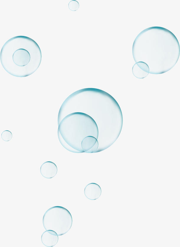 漂亮蓝色气泡免抠素材免费下载_觅元素51yuansu.com