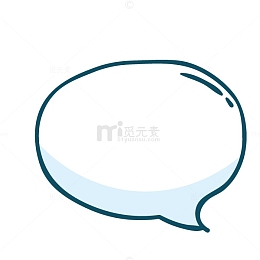 手绘卡通简易气泡对话框