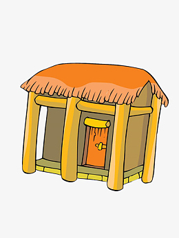 卡通草房子素材_卡通草房子png图片下载_觅元素