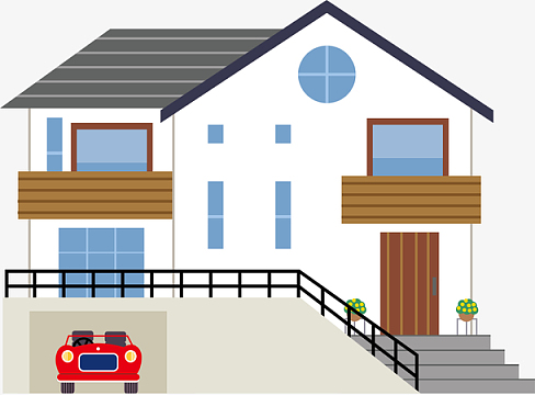 卡通别墅房子png图