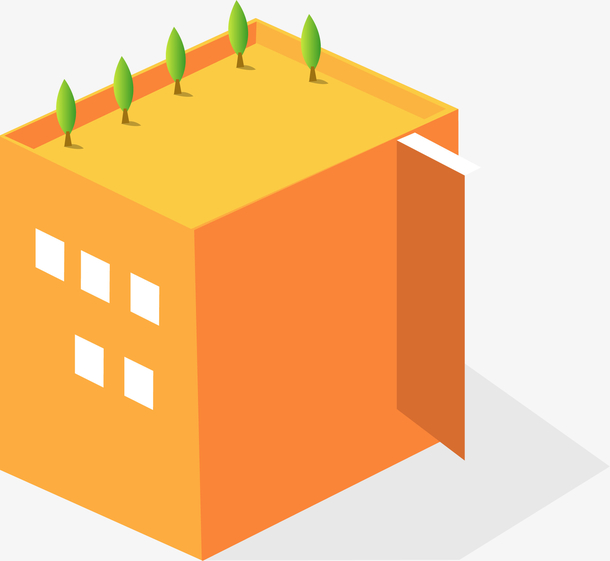 矢量创意房子模型免抠素材免费下载_觅元素51yuansu.com