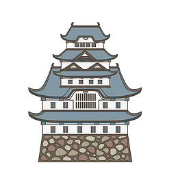 楼房中式精美插画