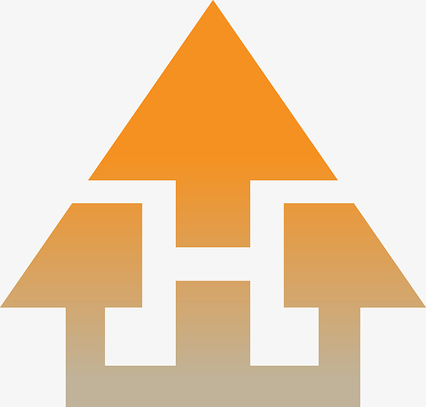 橙色矢量房产logo图标