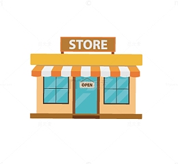 水彩便利店免抠图