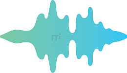 蓝绿色音乐播放声波