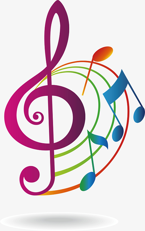 创意唯美彩色音乐图标设计素材
