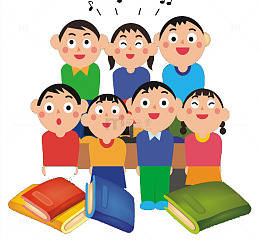 一起唱歌的学生们