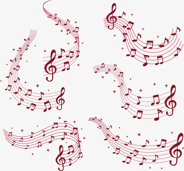 矢量手绘五线谱