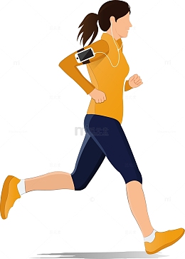 马拉松跑步的女孩