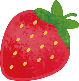 矢量图红色的草莓