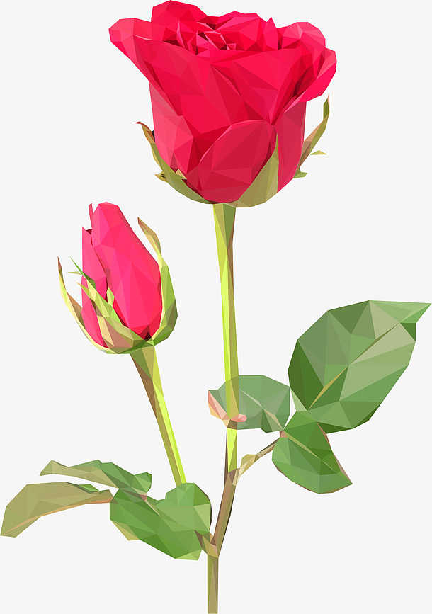 折皱风格玫瑰花