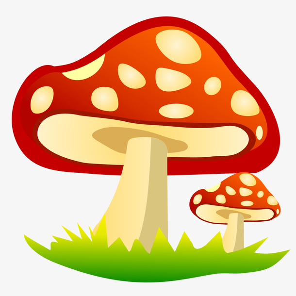 矢量图圆点蘑菇