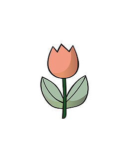 卡通手绘一朵小花