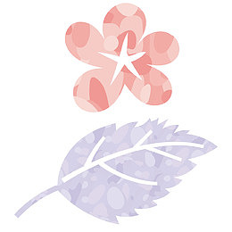 清新水彩手绘植物叶子花朵图片