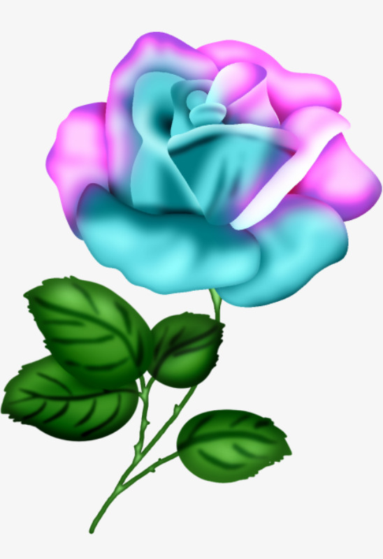 卡通七色花png图片免抠素材免费下载_觅元素51yuansu.com