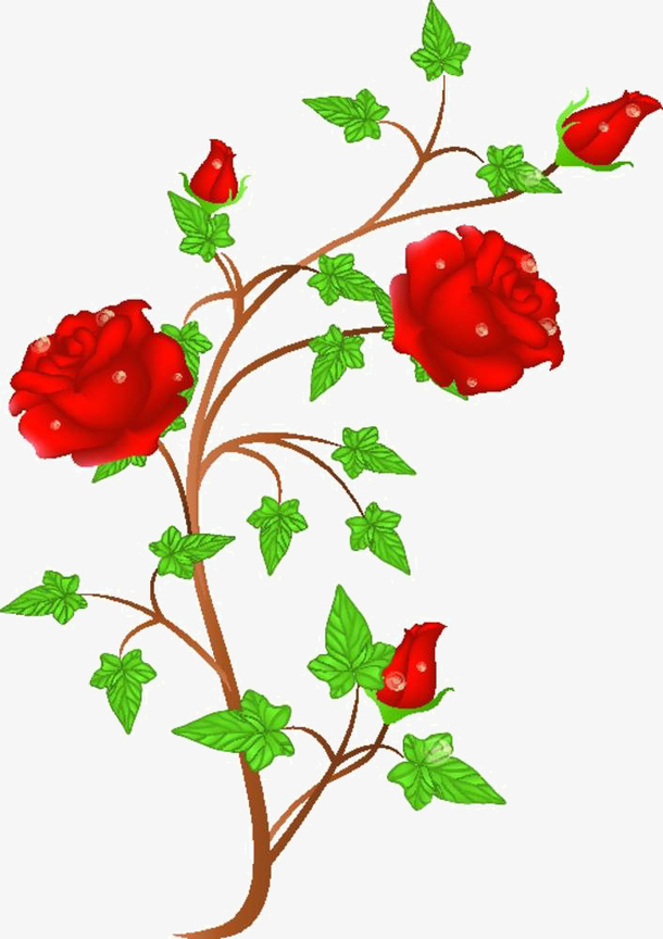 卡通玫瑰花素材