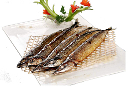 烧烤盐烤秋刀鱼盘装
