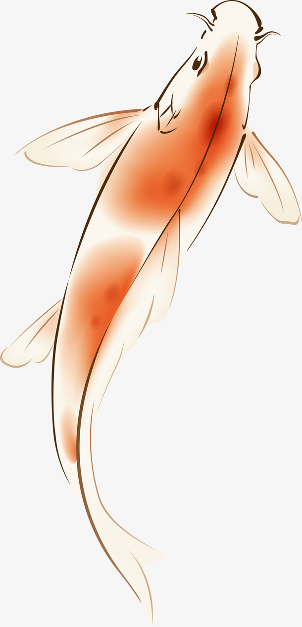 红色中国风鲤鱼