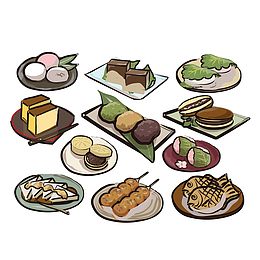 日式点心免扣素材