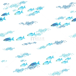 卡通世界海洋日蓝色小鱼背景pn