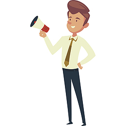 扁平化招聘人物喇叭招聘