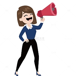 扁平化招聘人员插画